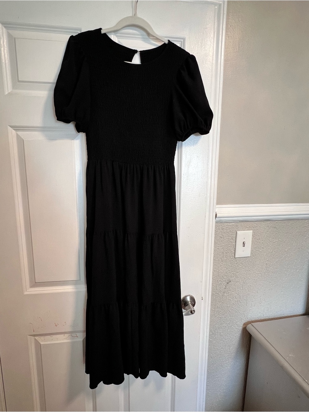 Classic Black Tiered Midi Dress - Brand